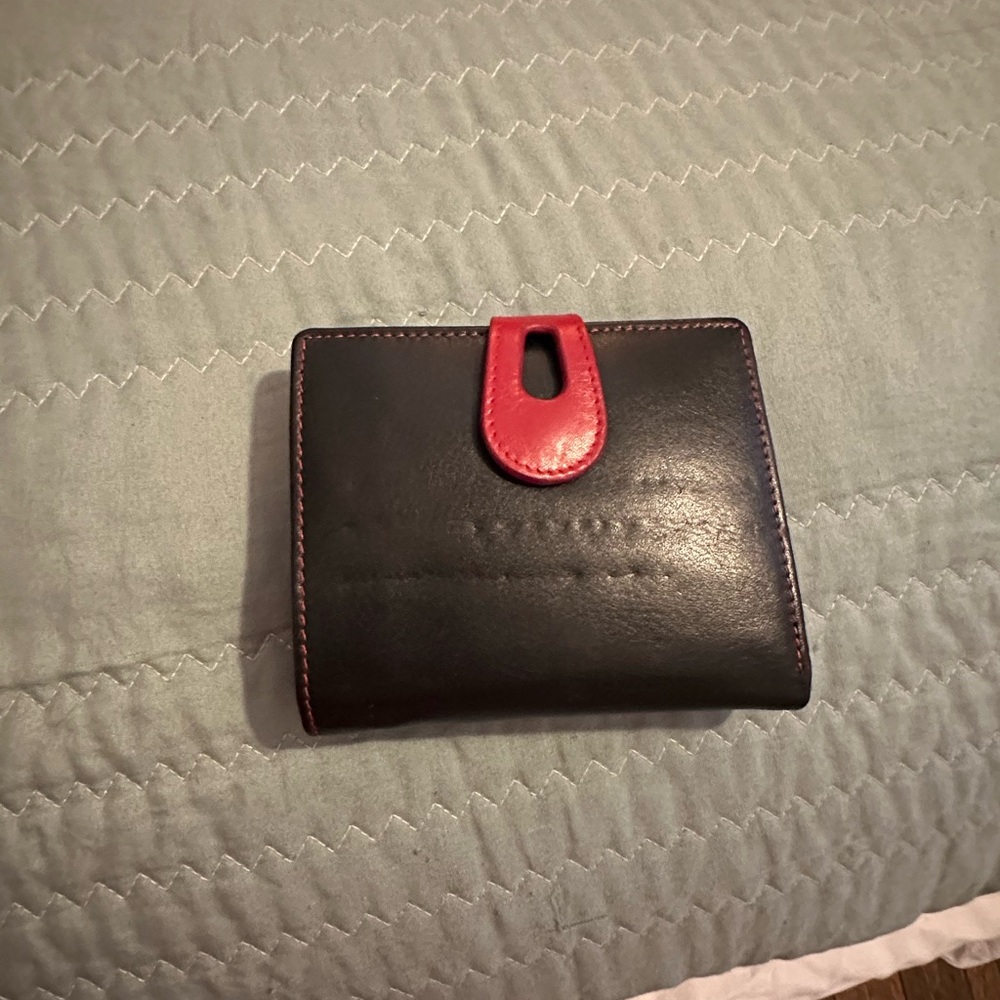 Black and Red Leather Wallet